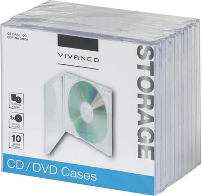 Produktbild von CD/DVD/ Jewel Case, 10er Pack (31694)