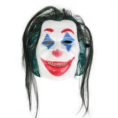 Obrázok produktu pre Maska na tvár Jokera - kostýmový doplnok pre mužov a ženy - vhodná pre deti a dospelých - ideálna na Halloween, maškarný ples a karneval