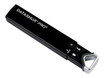 Produktbild von iStorage datAshur PRO2, 8 GB, USB Typ-A, 3.2 Gen 1 (3.1 Gen 1), 168 MB/s, Schutzhülle, Schwarz