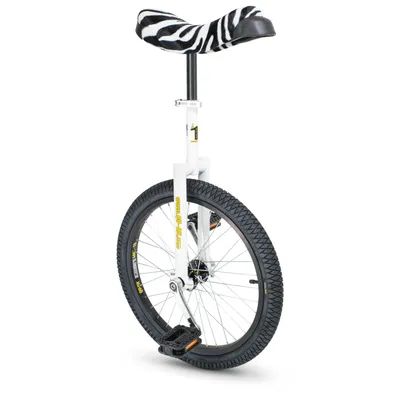 Produktbild von Qu-Ax Einrad "Luxus" Zebra, 20 Zoll (ø 51 cm), 36 Speichen, Rahmen Weiß