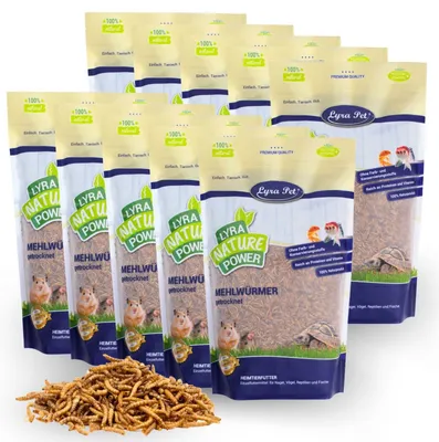 Produktbild von 10 x 1 kg Lyra Pet® Mehlwürmer getrocknet