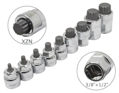 Produktbild von ASTA Flachprofil-Steckschlüssel - XZN 3 8" - 1/2" auf Schiene