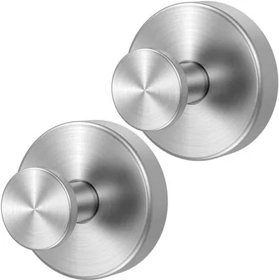 Produktbild von Famanu Set von 2 wasserdichten Saugnapfhaken, belastbar bis 6 kg, Handtuchhalter ohne Bohren, Silber