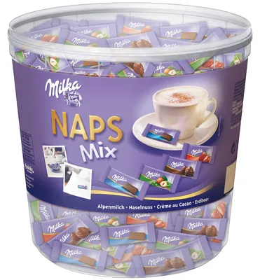 Image de Milka - Chocolat - Lait -NAP -Mixbox (ca. 207st) Silo 1 kg | Boîte un 207 pièces