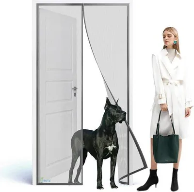 Imagen del producto de Cortina mosquitera para puertas Famanu, 170x240 cm - Con imanes, ideal para balcones y puertas correderas