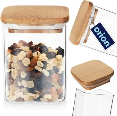Image de Orion Récipient en verre pour aliments secs Bocal de conservation Bocal de cuisine avec couvercle et joint 850 ml