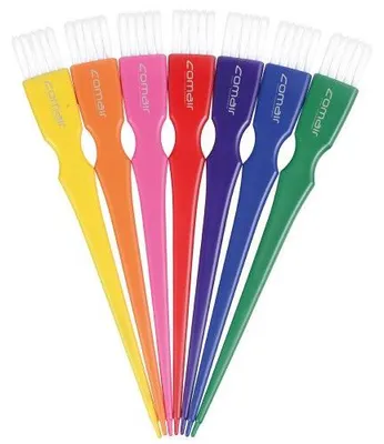 Produktbild von Comair FärbepinselSet Rainbow Mini/Schmal 7tlg. bunt m.weißen wei ti
