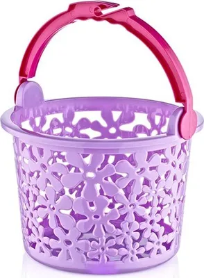 Produktbild von CZ košík na kolíčky kulatý d20x14cm, mix barev