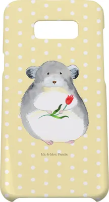 Produktbild von Mr. & Mrs. Panda Samsung Galaxy S8 plus Handyhülle  Chinchilla Blume - Gelb Pastell - Geschenk, Kummer, Glücklichsein, Handy Case, Chaos, Lustige Sprüche, Cover, Hülle