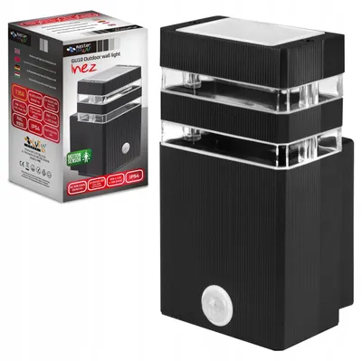 Produktbild von Masterled Wandleuchte Außen GU10 Aluminium Schwarz mit Bewegungsmelder