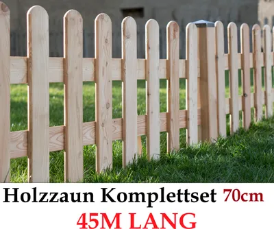 Produktbild von Gartenzaun 70cm x 45m Sibirische Lärche Form Zaun-Set