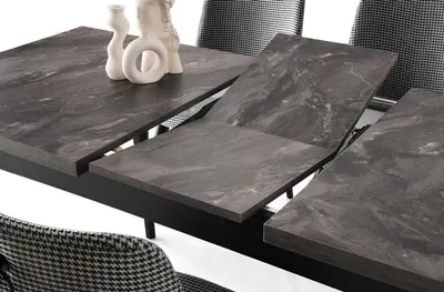 Produktbild von Essgruppe Essecke Ausziehbar Esstisch Stühle Luxus 7tlg Esszimmer Grau