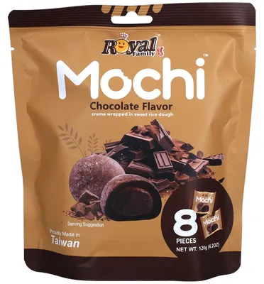 Image de Royal Family Mochi Chocolate fourré à la crème en emballage individuel 120g
