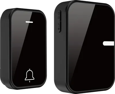 Immagine prodotto di Set campanello wireless ZELURXX senza batteria, modalità di apprendimento, 38 melodie, 0-105 dB, impermeabile IP68, portata 180 m, nero, un trasmettitore, un ricevitore
