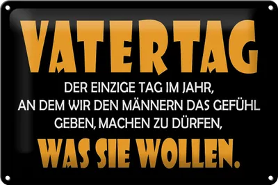 Produktbild von Blechschild Spruch 30x20cm Vatertag, was sie wollen