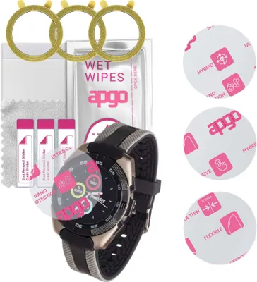 Produktbild von apgo 3 Stück Schutzglas, klar, kompatibel mit Garett G35S Smartwatch, Hybrid 8H, Ersatz für Hartglas, Displayschutzglas, Bildschirmschutz, Displayschutz, kratzfest