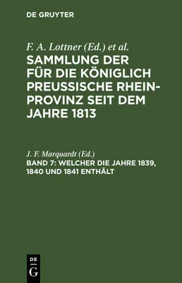 Produktbild von Welcher die Jahre 1839, 1840 und 1841 enthält