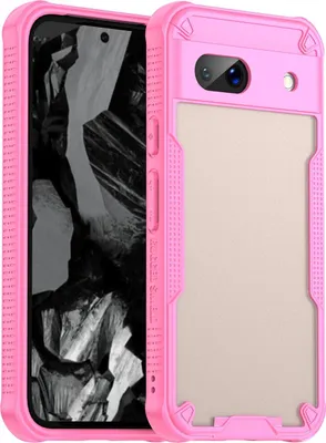 Image de Étui pour Google Pixel 8a - Coque arrière Phonesta Shockproof Armor Semi-Transparent - Rose