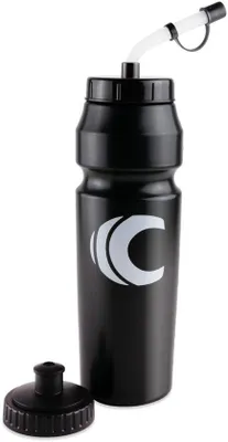 Productafbeelding van Sport Bidon 1 Liter met Rietje en Knijpdop - BPA-vrij en Lekvrij Zwart
