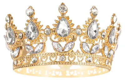 Zdjęcie produktu dla Dekoracja na tort Korona złota z kryształkami Gold, 10cm