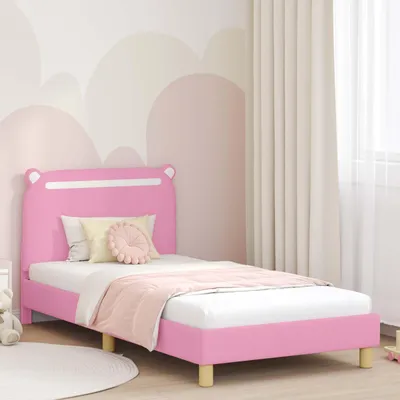 Obrázok produktu pre Maison Exclusive – detská postieľka s čelom, ružová, 90 x 190 cm, látka
