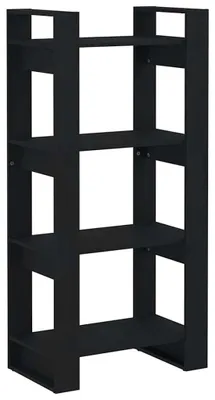 Obrázok produktu pre vidaXL Regál na knihy / Room Divider Black 60x35x125 cm Masívne drevo