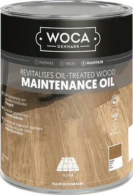 Produktbild von Woca Pflegeöl zur Holzbodenpflege von allen geölten Holzböden, Holzöl weiß 2,5 Liter