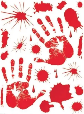 Obrázek produktu pro Dekorace - nálepky krev - HALLOWEEN - 23 ks