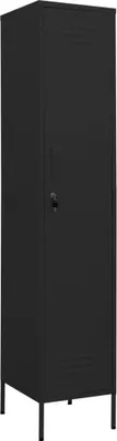 Image de vidaXL Armoire à casiers noirs 35x46x180 cm Acier