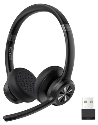 Obrázok produktu pre Bluetooth slúchadlá s mikrofónom, potlačením okolitého hluku a USB adaptérom