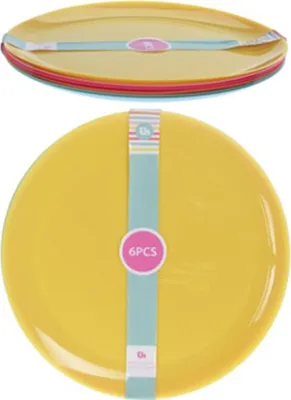 Image de Excellent Houseware Assiette 21 cm, 6 pièces plastique