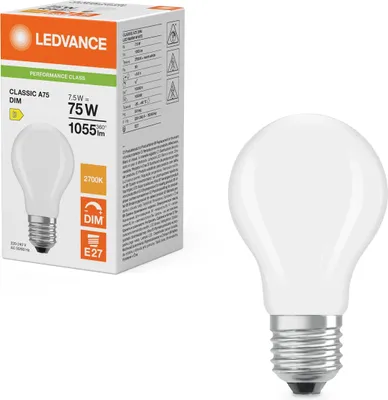 Produktbild von Ledvance LED-Leuchtmittel LEDCLA75DIM 7.5W 827 FILFR E27 P