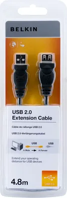 Image de BELKIN Câble USB 2.0 Rallonge, 4,8m