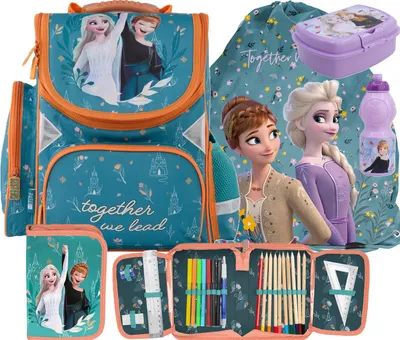 Obrázek produktu pro Školní taška Frozen, 5dílná sada školních tašek, batoh, školní batoh pro dívky, Disney Frozen