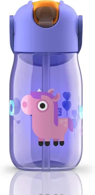 Produktbild von ZOKU Zoku - Kindertrinkflasche Flip Straw Purple ZK 201 Polyurethan815706021675