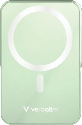 Obrázok produktu pre Verbatim Charge 'n' Go Magnetic Wireless, 10000 mAh, Lítium polymér (lipo), Bezdrôtové nabíjanie, 35 W, Zelená