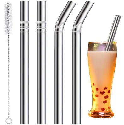 Edelstahl-Bobahalme 12 mm, 4 Stück + Reinigungsbürste