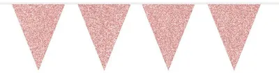 Produktbild von Glitzer Wimpelkette roségold 6m