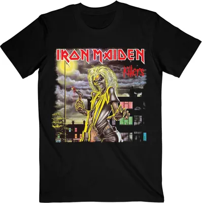 Produktbild von Iron Maiden - "Killers Cover" T-Shirt für Herren/Damen Uni RO947 (M) (Schwarz)
