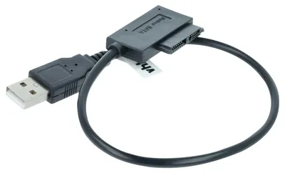 Produktbild von vhbw Slimline SATA II 13 Pin auf USB Adapter Kabel - Adapterkabel für CD/DVD Laufwerke und Festplatten