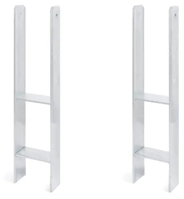 Zdjęcie produktu dla Alberts 2 x wsporniki słupków H, 111x600 mm, grubość materiału 6 mm, głębokość 60 mm, ocynkowane ogniowo