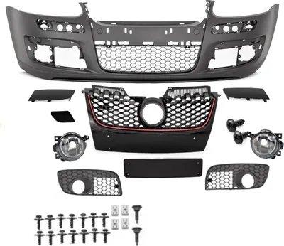 Produktbild von Stoßstange vorne inkl. Schrauben + Nebel SET ABS+ABE passt für VW Golf 5