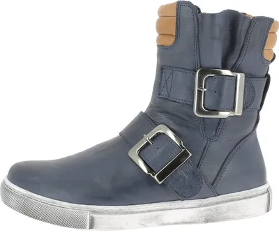 Produktbild von Andrea Conti Damen Stiefelette Leder rockiger Biker Boot 0346833, Größe:39 EU, Farbe:Blau
