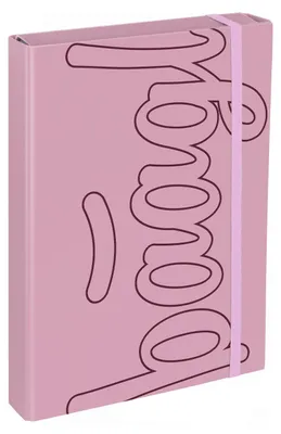 Produktbild von Baagl Heftbox A4 JUMBO Sammelmappe für Kinder Mädchen mit Gummiband - Rose