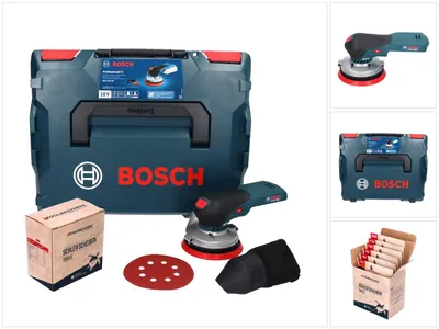 Zdjęcie produktu dla Szlifierka mimośrodowa akumulatorowa Bosch GEX 18V-125 Professional 18 V 125 mm bezszczotkowa + 1x zestaw szlifierski Toolbrothers TURTLE + L-BOXX – bez akumulatora, bez ładowarki