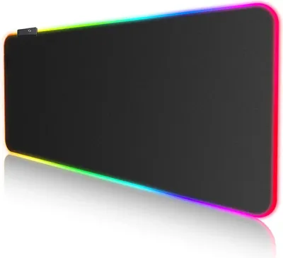 Produktbild von Gaming Mauspad, RGB Mousepad 800x300mm, LED Multi Color Groß Tischunterlage, rutschfest, abwaschbar, Geschwindigkeit & Präzision, 14 Beleuchtung-Modi