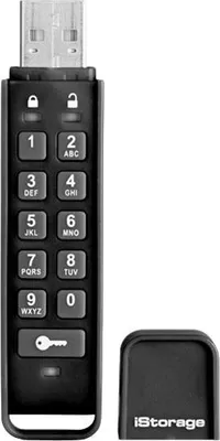 Produktbild von iStorage datAshur Personal2 USB3 64GB, 64 GB, USB Typ-A, 3.2 Gen 1 (3.1 Gen 1), 170 MB/s, Schutzhülle, Schwarz