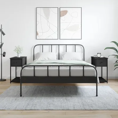 Produktbild von ZMH Nachttische 2 Stk. Schwarz 30x60x60 cm Holzwerkstoff