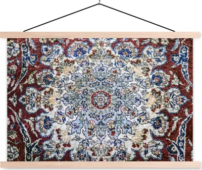 Produktbild von MuchoWow® Textilposter Persische Teppiche - Teppiche - Mandala 60x40 cm mit holzfarbenen Rahmen - Bilder