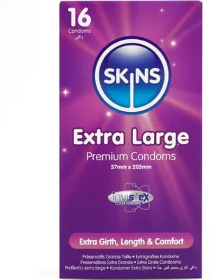 Produktbild von Skins - Extra Grosse Premium-Kondome Packung 16